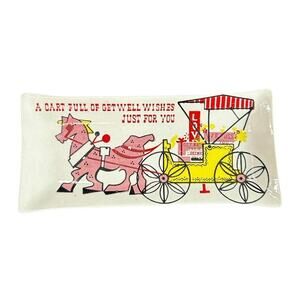 Vintage Trinket Dish- Circus- made in Japan- Get Well Horse Cart design 6x3"